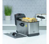 Quest Stainless Steel Deep Fat Fryers / 1.5 or 3 Litres, 130-190°C Temperature