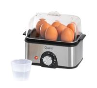 Quest Stainless Steel Electric Egg Boiler / 8-Hole Egg Cooker Rack / 500ml Capacity / 60 Minute Timer & Auto Cut-Off/Transparent Cover / 500W (34369)