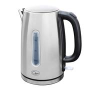 Quest 35349 Stainless Steel Electric Kettle / 1.7 Litre - 6 Cups/Fast Boiling / 3000W / Pop Up Stainless Steel Lid/Cord Storage/Anti-Limescale Filter/Easy Clean/Strix Controller
