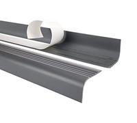 Quest Stair Edge Profile Self-Adhesive PVC Plastic Stair Edge Protection 52 x 40 mm Rounded Dark Grey 90 cm