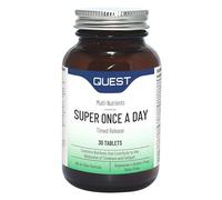 Quest Super Once A Day Multivitamin & Minerals 30x Tablets. 17 Vitamins & 12 Minerals with Vitamin A, B, C, D, Iron & Zinc for Men & Women. for Optimal Health, Reduces Fatigue & Immunity. (1 Pack)