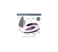 Quest 1000W Travel Steam Iron - Purple | TJ Hughes