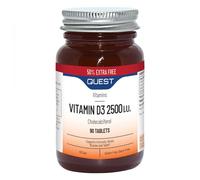 Quest Vitamin D3 2500 IU Cholecalciferol 50% Extra FREE - 60+30 Tablets