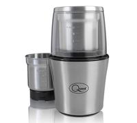 Quest 34170 Electric Wet and Dry Grinder/One Touch Operation/Coffee, Spices, Nuts, Fruit, Vegetables, Sauces, Salsa, Dips / 80g Capacity / 2 x Interchangeable Stainless Steel Blades
