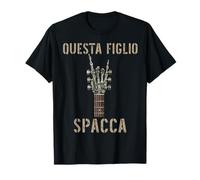 Questa Figlio Spacca Mano scheletrica Musica Rock Chitarra T-Shirt