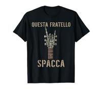 Questa Fratello Spacca Mano scheletrica Musica Rock Chitarra T-Shirt