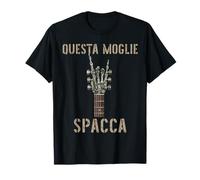 Questa Moglie Spacca Mano scheletrica Musica Rock Chitarra T-Shirt