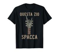 Questa Zio Spacca Mano scheletrica Musica Rock Chitarra T-Shirt