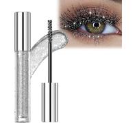 Question Beauty Glitter Mascara, Question Beauty Mascara,Sparkle Mascara for Eyelashes,Glitter Shimmer Colored Mascara,Waterproof Colorful Lashes for Eyelashes,Party Wedding (Silver)