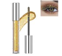Question Beauty Glitter Mascara, Sparkle Mascara for Eyelashes, Question Beauty Gold Mascara, Waterproof Long Lasting Sparkle Diamond Mascara for Women (Gold, 1)