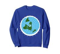 Question Everything Map Flat Earth Firmament Cosmology Sweatshirt, Adult Unisex, Royal Blue, Medium