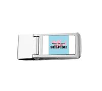 Question Humor Bad Selfish Slim Money Clip Stainless Holder Pocket Wallet