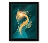 Question in Mind Modern Framed Wall Art Print A1 (84.1×59.4cm) Black, Wall Decor for Living Room, Bedroom, Office & Home, Ready to Hang, Art Gift