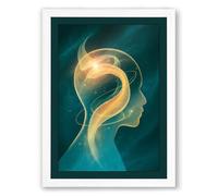 Question in Mind Modern Framed Wall Art Print A1 (84.1×59.4cm) White, Wall Decor for Living Room, Bedroom, Office & Home, Ready to Hang, Art Gift