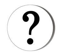 QUESTION Mark 6 x 70mm Large Vinyl Stickers Pack of 6