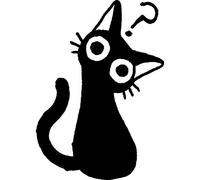 'Question Mark Cat' Rubber Stamp - Unmounted Design for Crafting & Scrapbooking, A8 (RS00030244)