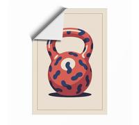 Question Mark Kettlebell Modern Unframed Wall Art Print A2 (59.4×42cm), Wall Decor for Living Room, Bedroom, Office & Home, Art Gift