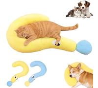 Question Mark Pet Bed for Cats and Small Dogs,18.8" Pet Pillow Plush Pets Bed,Calming Dog Pillows,Little Pillows U-Shaped Neck Protector Deep Sleep for Puppy Kitten Dog Cat,Soft Neck Support