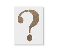 Question Mark Stencil - Craft Airbrush Painting Wall Art Decor DIY Template 7.5 Mil Mylar Plastic Reusable