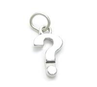 Question Mark sterling silver charm .925 x1 Questions Answers charms
