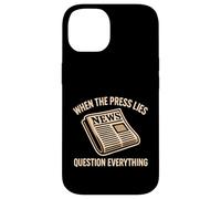 Question Media Political Protest Resist Critical Thinking Case for iPhone 14