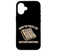 Question Media Political Protest Resist Critical Thinking Case for iPhone 16