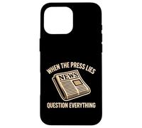 Question Media Political Protest Resist Critical Thinking Case for iPhone 16 Pro Max