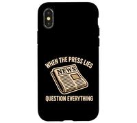 Question Media Political Protest Resist Critical Thinking Case for iPhone X/XS