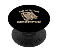 Question Media Political Protest Resist Critical Thinking PopSockets Adhesive PopGrip