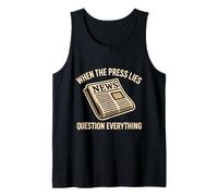 Question Media Political Protest Resist Critical Thinking Tank Top
