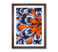 Question My Destiny Abstract Framed Wall Art Print A2 Walnut