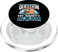 Question My Sanity Sea Otter Cartoon PopSockets PopGrip for MagSafe