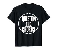 QUESTION THE Chorus Typography Dissident Statement White T-Shirt