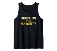 Question The Majority - Bold Rebel Statement Distressed Tank Top