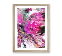 Question The Universe Abstract Framed Print for Living Room Bedroom Home Office Décor, Wall Art Picture Ready to Hang, Oak A4 Frame (34 x 25 cm)