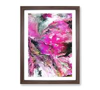 Question The Universe Abstract Framed Wall Art Print A2 Walnut