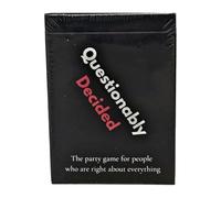 Questionably Decided | 86 Question Cards, 3+ Players, Conversation Starter, Date Night & Team Events, Judge & Answer Format