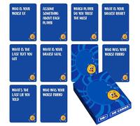 Questions and Answers Board Game, 50 Pieces Creative Strategy Cards English Conversation Starter, Fun Family Entertainment Party Play Set
