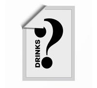 Questions and Drinks Typography Unframed Wall Art Print A3 (42×29.7cm), Wall Decor for Living Room, Bedroom, Office & Home, Art Gift