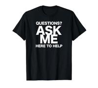 Questions? Ask Me Here to Help Value Graphic T-Shirt, Men, Black, XL