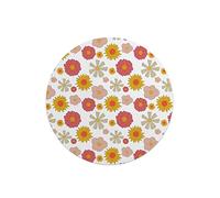 Questo Casa, Round Digital Printed Mouse Pad, Non-Slip Base, for Office and Home, Diameter:22cm