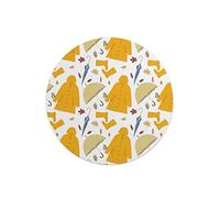Questo Casa, Round Digital Printed Mouse Pad, Non-Slip Base, for Office and Home, Diameter:22cm