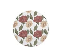 Questo Casa, Round Digital Printed Mouse Pad, Non-Slip Base, for Office and Home, Diameter:22cm
