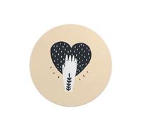Questo Casa, Round Digital Printed Mouse Pad, Non-Slip Base, for Office and Home, Diameter:22cm