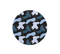 Questo Casa, Round Digital Printed Mouse Pad, Non-Slip Base, for Office and Home, Diameter:22cm