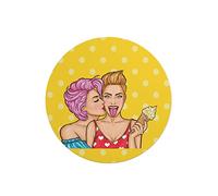 Questo Casa, Round Digital Printed Mouse Pad, Non-Slip Base, for Office and Home, Diameter:22cm