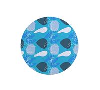 Questo Casa, Round Digital Printed Mouse Pad, Non-Slip Base, for Office and Home, Diameter:22cm