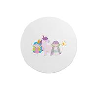 Questo Casa, Round Digital Printed Mouse Pad, Non-Slip Base, for Office and Home, Diameter:22cm
