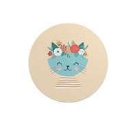 Questo Casa, Round Digital Printed Mouse Pad, Non-Slip Base, for Office and Home, Diameter:22cm