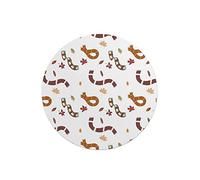 Questo Casa, Round Digital Printed Mouse Pad, Non-Slip Base, for Office and Home, Diameter:22cm